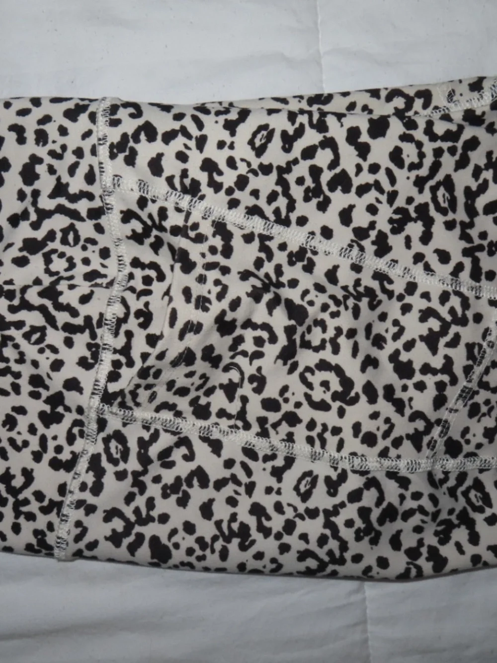 Evolution and Creation Women’s Leopard Print Bike Shorts - Cream and Black